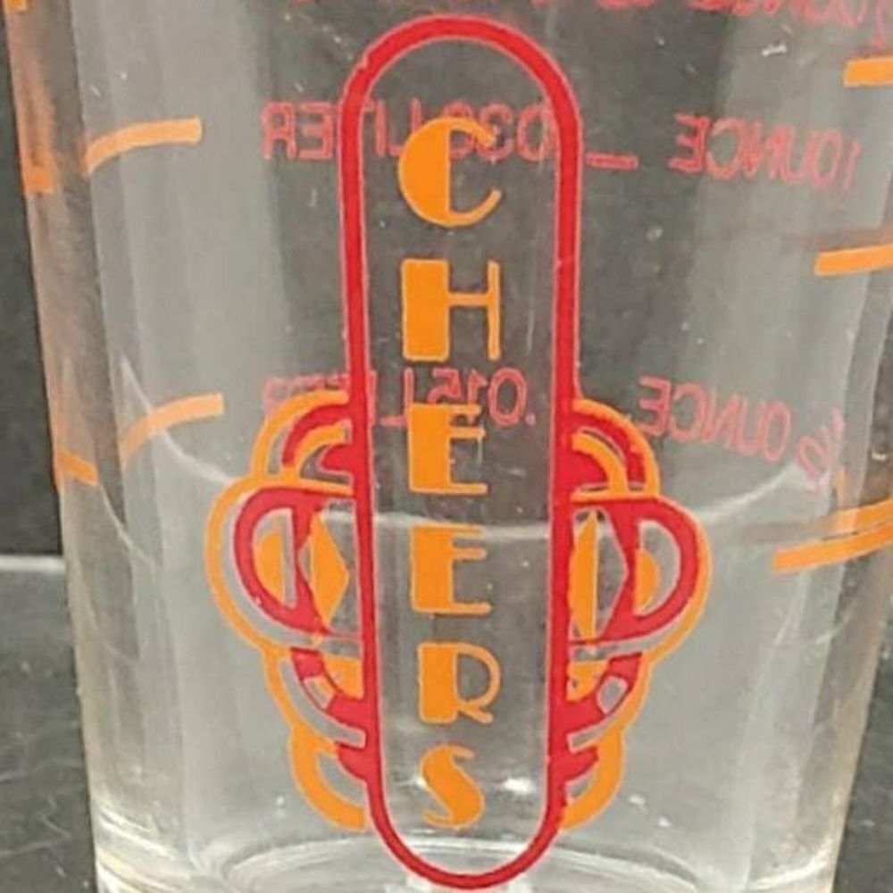 Vintage Cheers Shot Glass Travel Souvenir 4 oz.